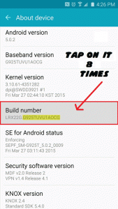 Tap on Build Number 8 Times